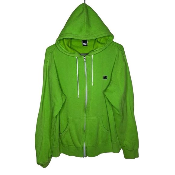 Y2K DC Skateboarding Full Zip Hoodie Green - Picture 1 of 5
